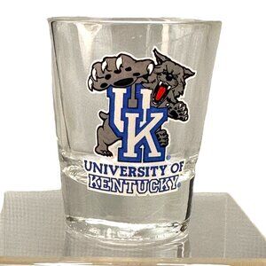 Hunter University of Kentucky Wildcat Logo Shot Glass Vintage EUC
